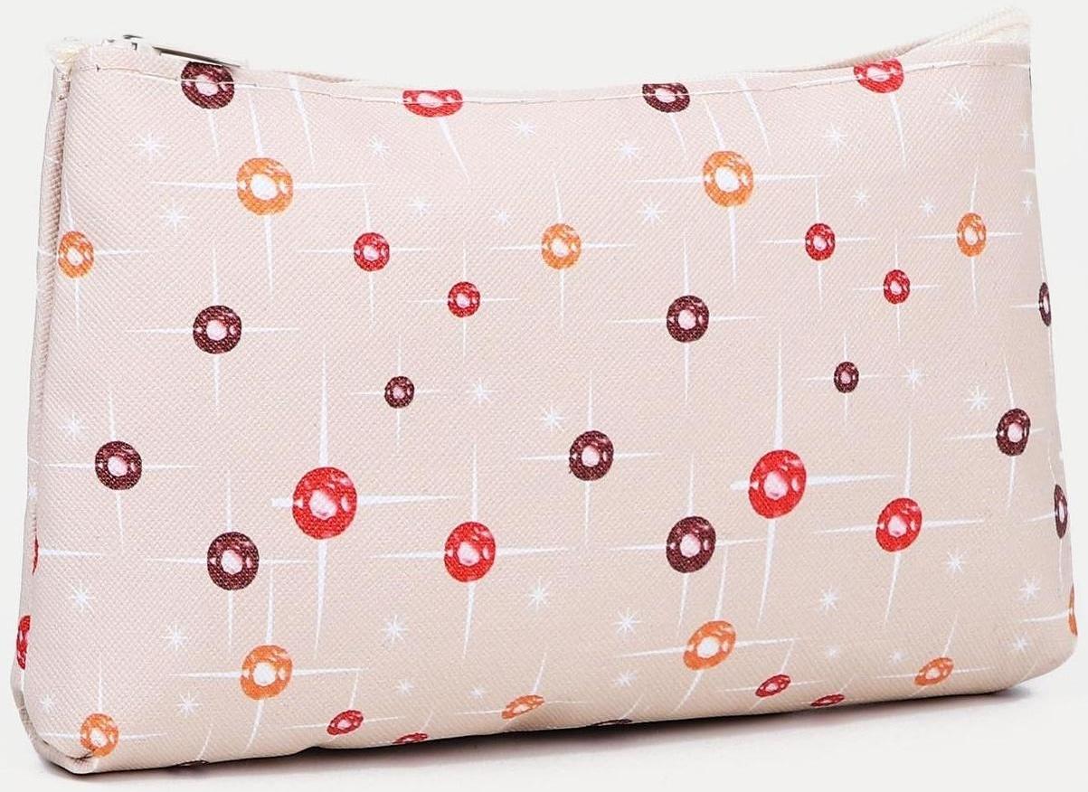 Косметичка на молнии, цвет бежевый