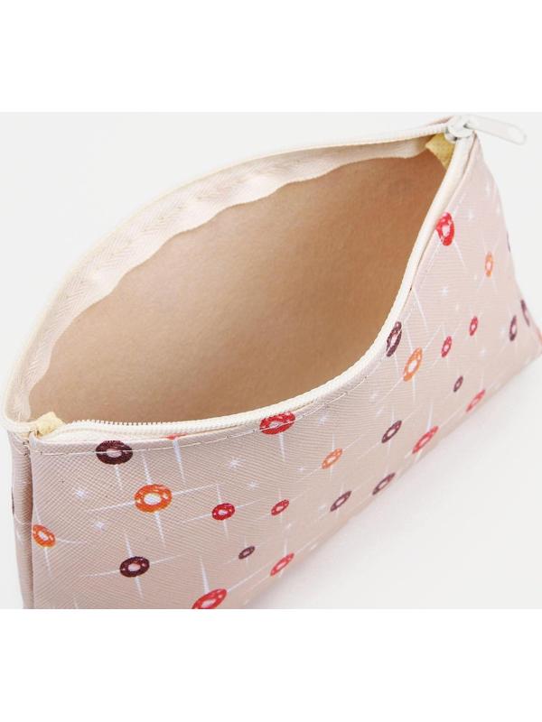 Косметичка на молнии, цвет бежевый