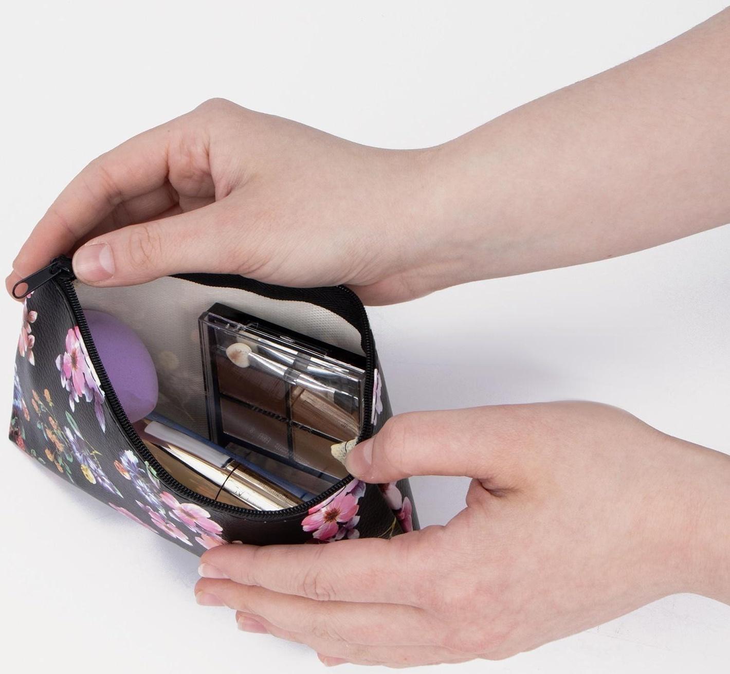 Косметичка на молнии, цвет чёрный