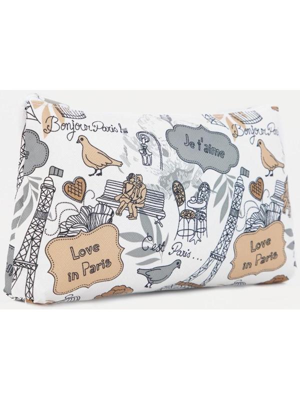 Косметичка на молнии, цвет белый