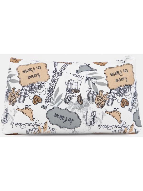 Косметичка на молнии, цвет белый