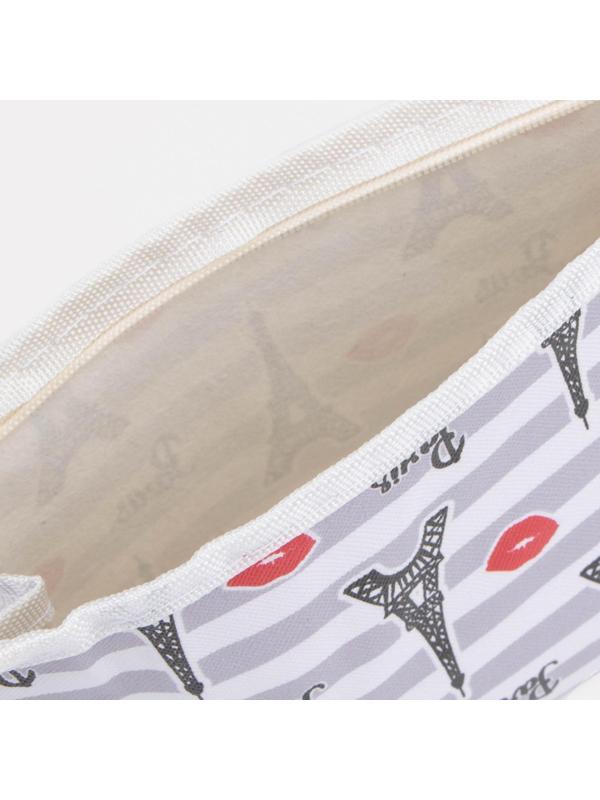 Косметичка на молнии, цвет белый