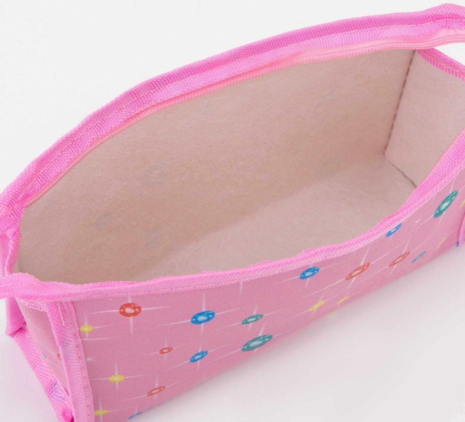 Косметичка на молнии, цвет розовый