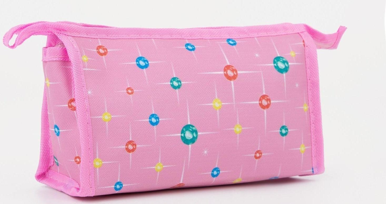 Косметичка на молнии, цвет розовый