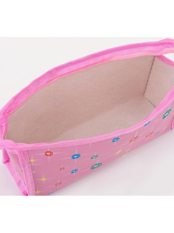 Косметичка на молнии, цвет розовый