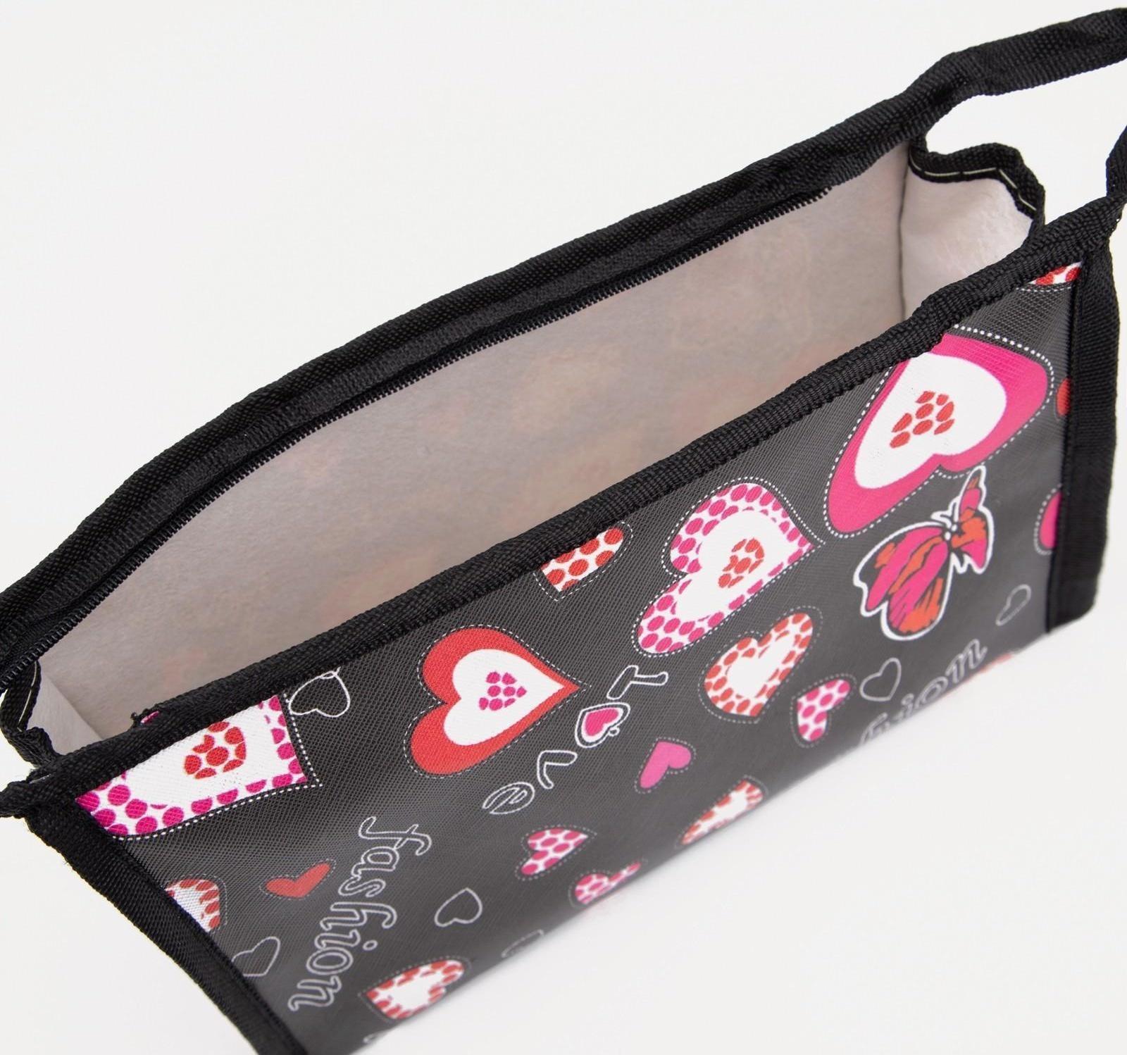 Косметичка на молнии, цвет чёрный