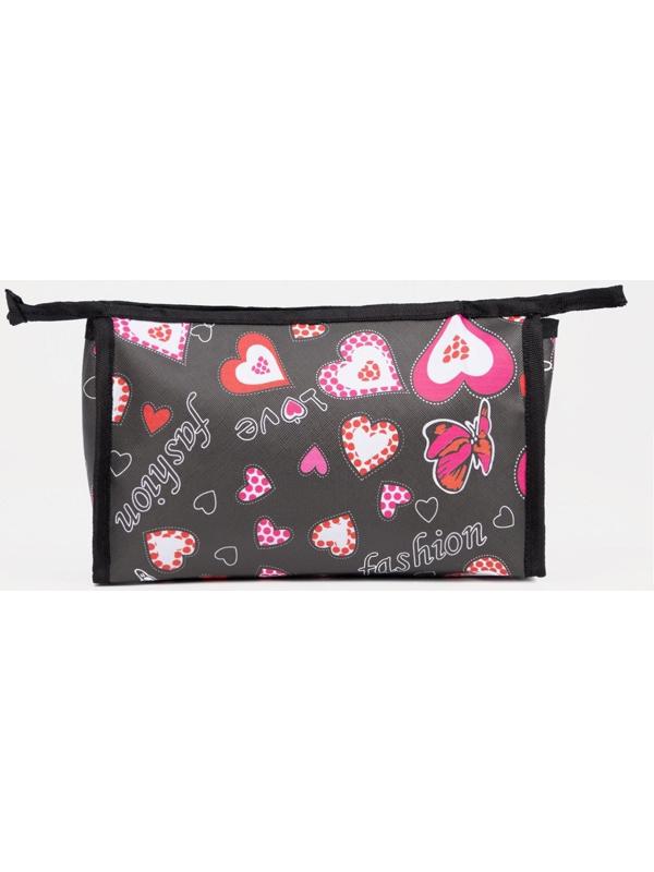 Косметичка на молнии, цвет чёрный