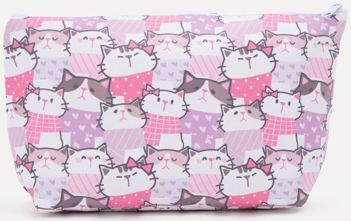 Косметичка на молнии, цвет розовый