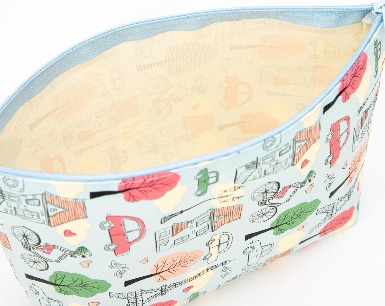 Косметичка на молнии, цвет голубой