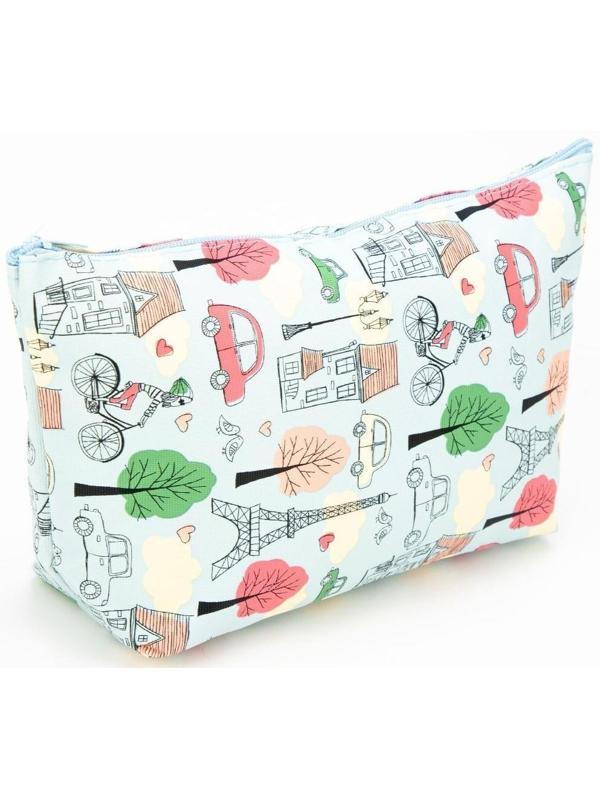 Косметичка на молнии, цвет голубой