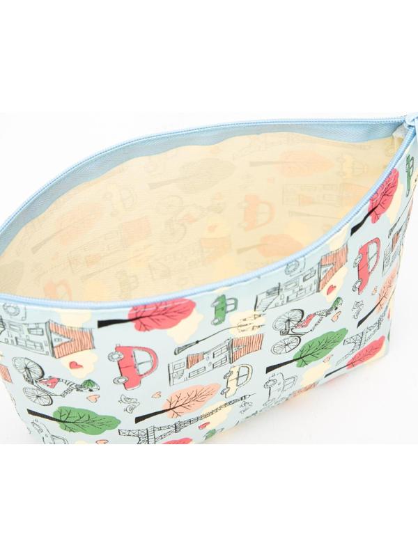 Косметичка на молнии, цвет голубой