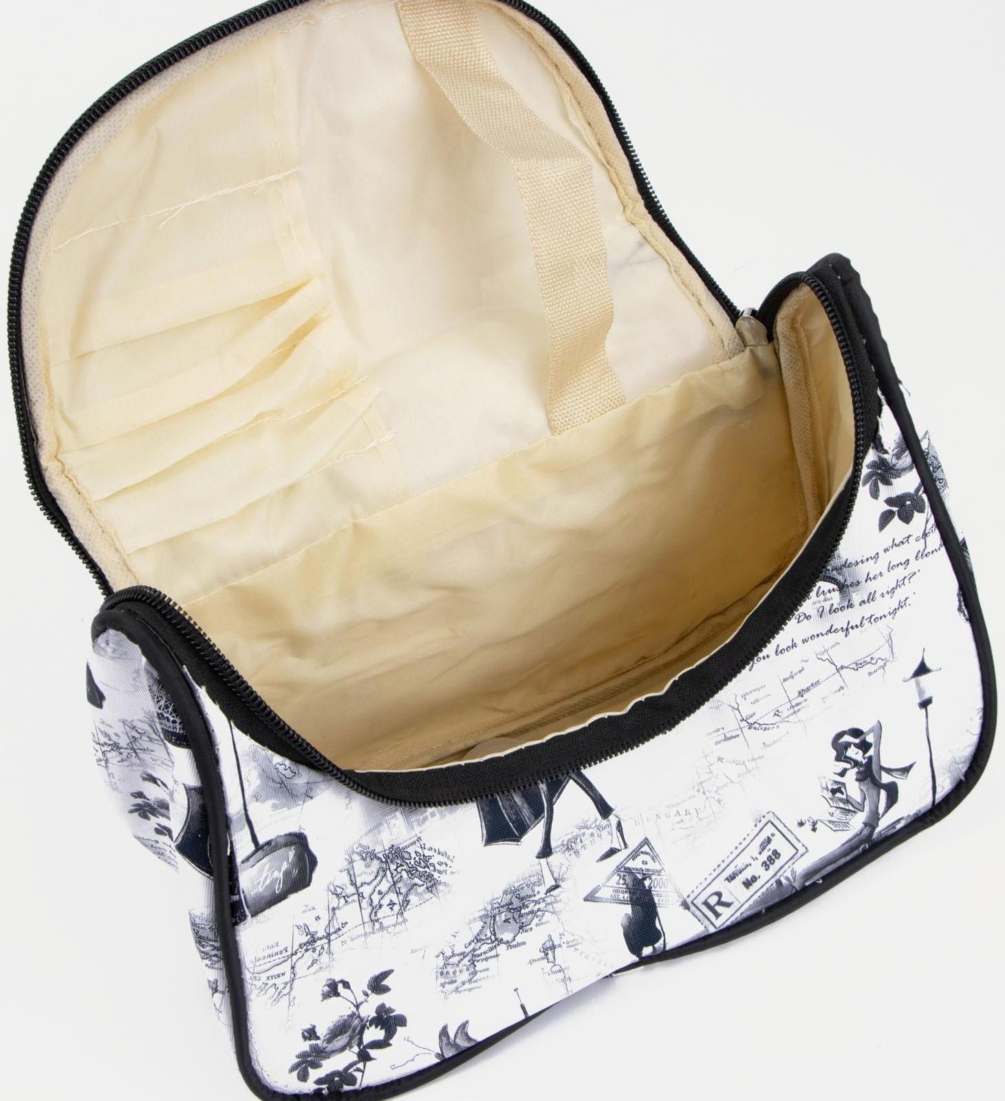 Косметичка на молнии, зеркало, цвет серый