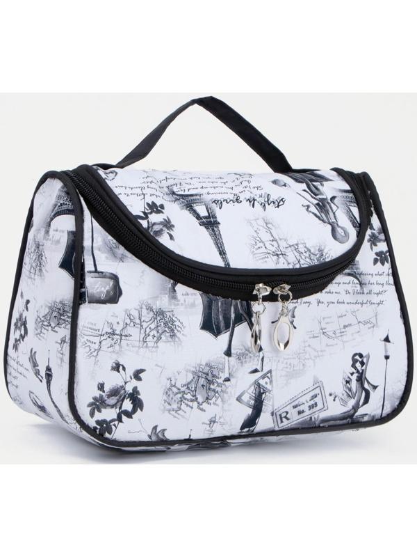 Косметичка на молнии, зеркало, цвет серый