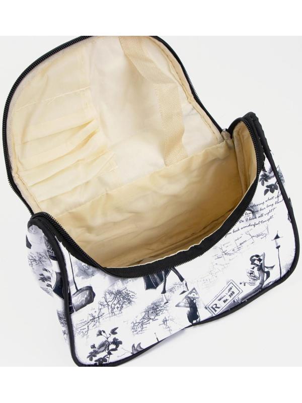 Косметичка на молнии, зеркало, цвет серый