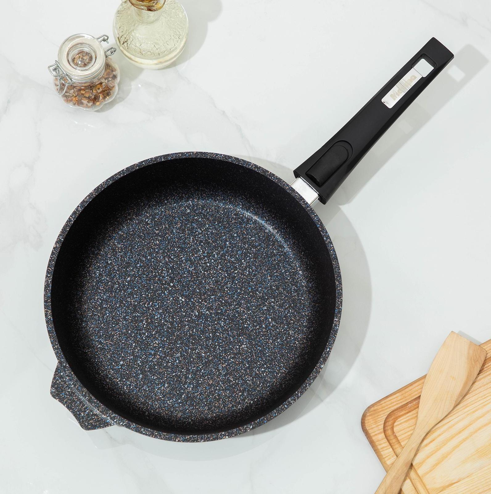 Сковорода «Гранит Star», d=26 см, съёмная ручка, антипригарное покрытие, цвет чёрный