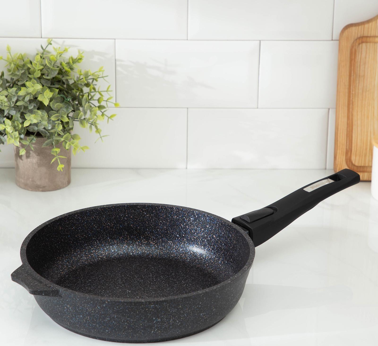 Сковорода «Гранит Star», d=26 см, съёмная ручка, антипригарное покрытие, цвет чёрный
