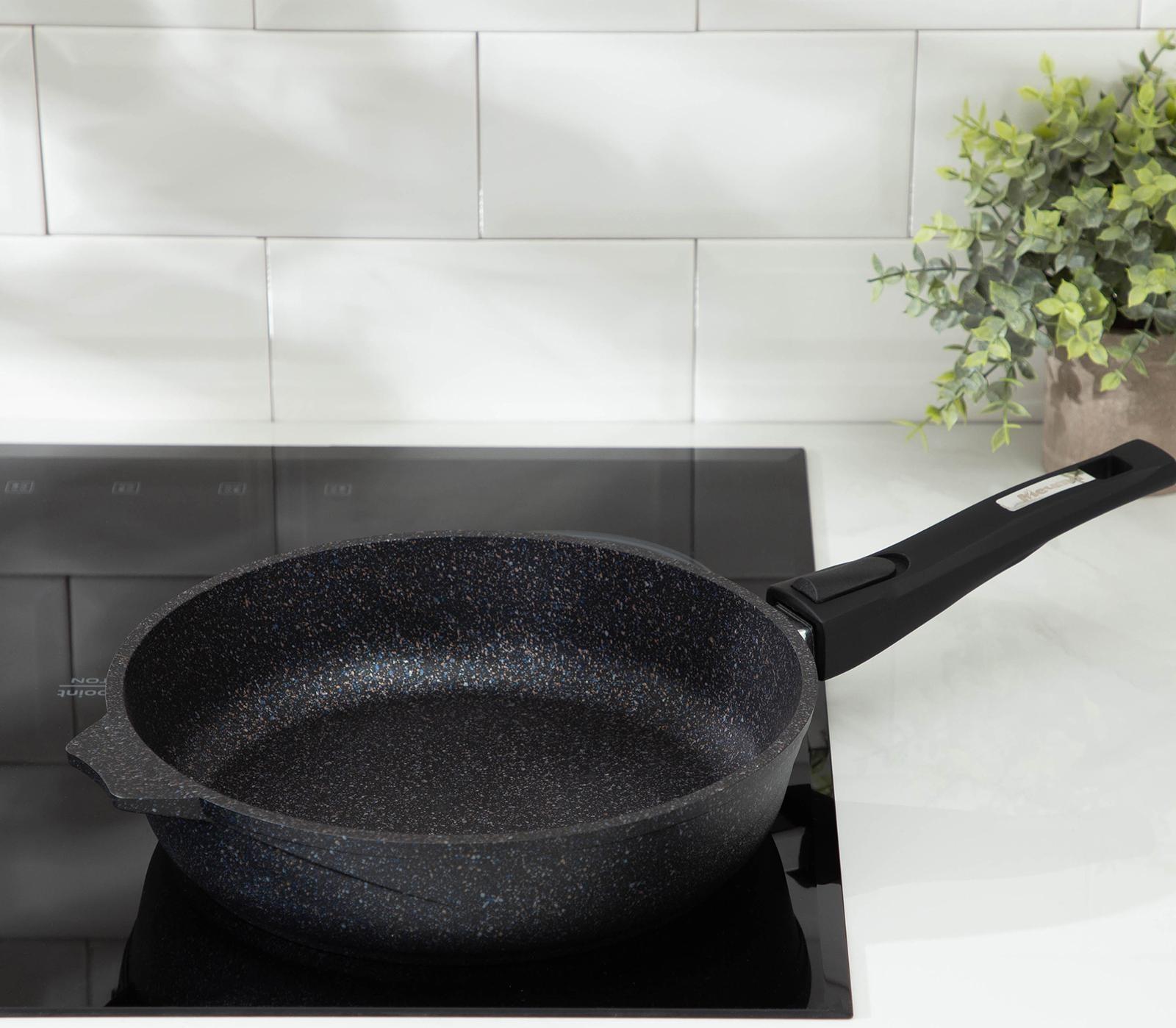 Сковорода «Гранит Star», d=26 см, съёмная ручка, антипригарное покрытие, цвет чёрный