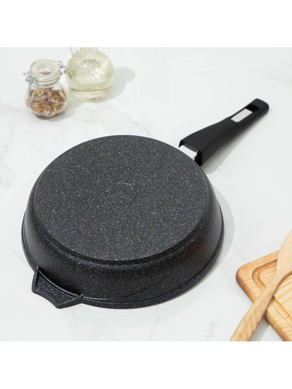 Сковорода «Гранит Star», d=26 см, съёмная ручка, антипригарное покрытие, цвет чёрный