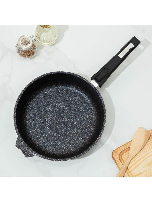 Сковорода «Гранит Star», d=26 см, съёмная ручка, антипригарное покрытие, цвет чёрный