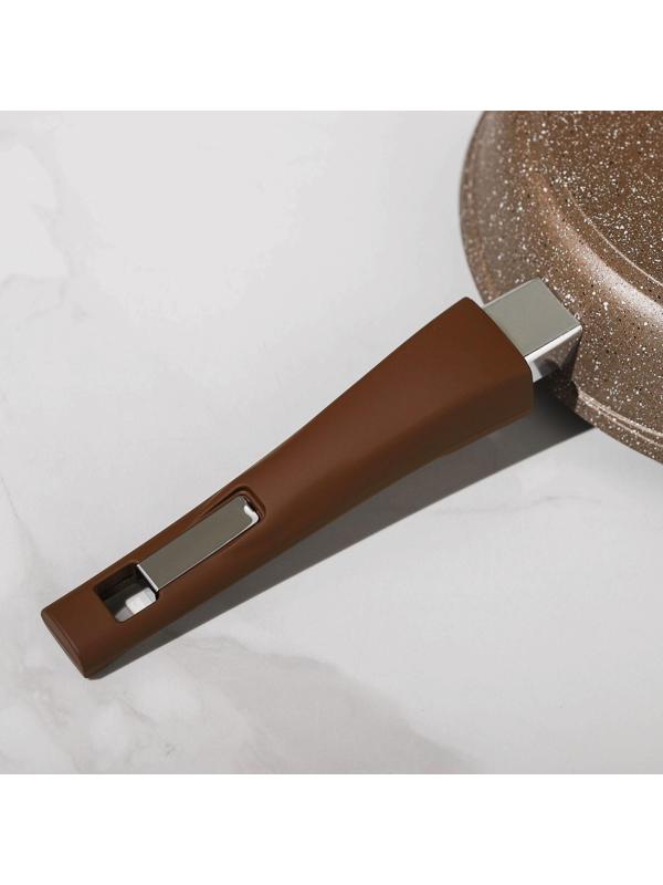 Сковорода «Гранит Brown», d=24 см, антипригарное покрытие, съёмная ручка, цвет МИКС