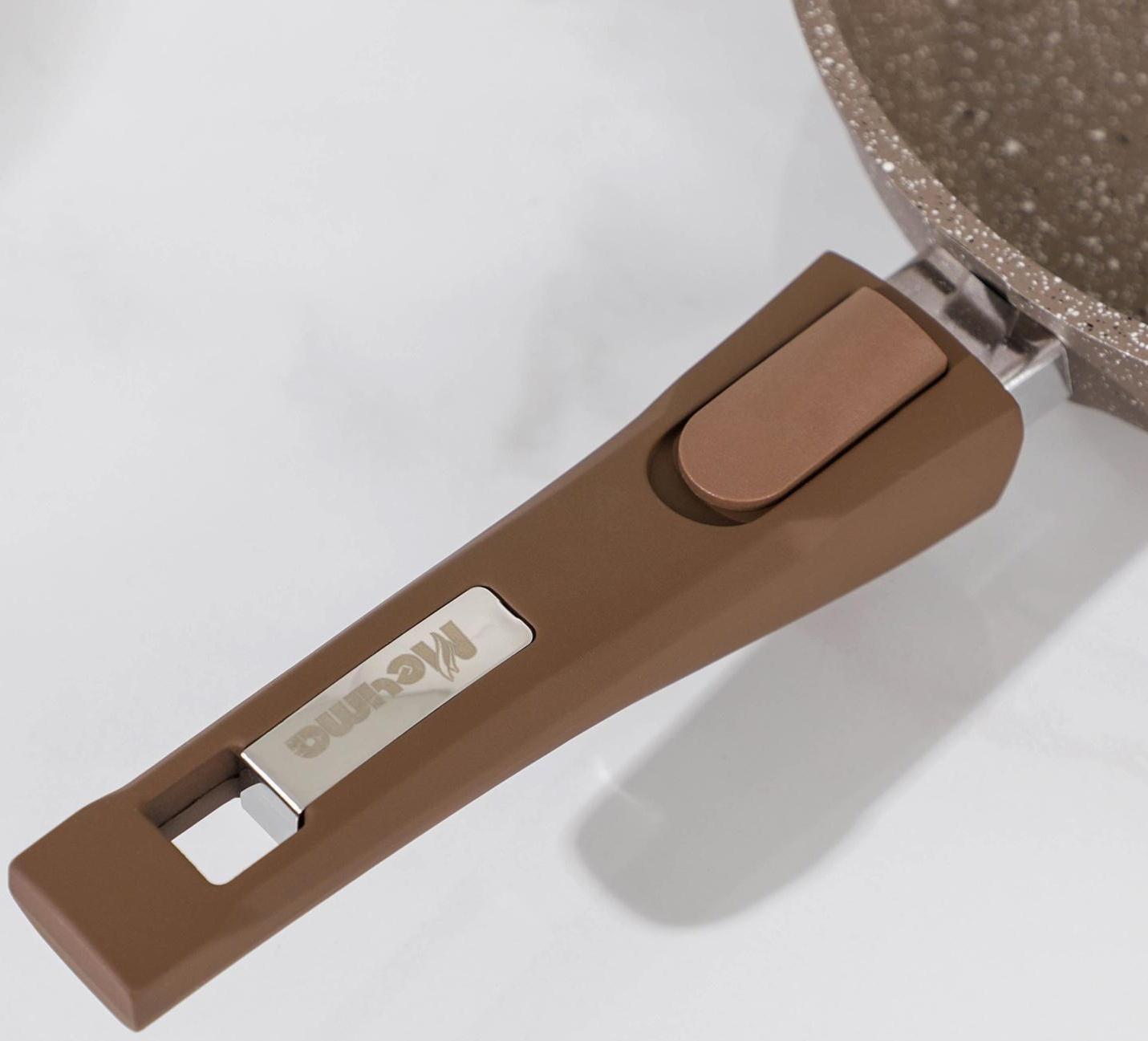 Сковорода «Гранит Brown», d=20 см, антипригарное покрытие, съёмная ручка, цвет МИКС