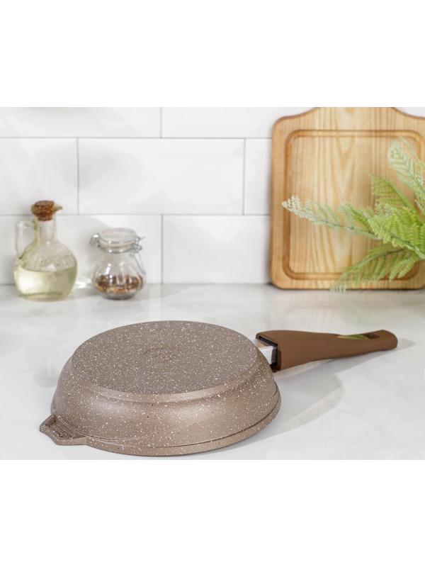 Сковорода «Гранит Brown», d=20 см, антипригарное покрытие, съёмная ручка, цвет МИКС