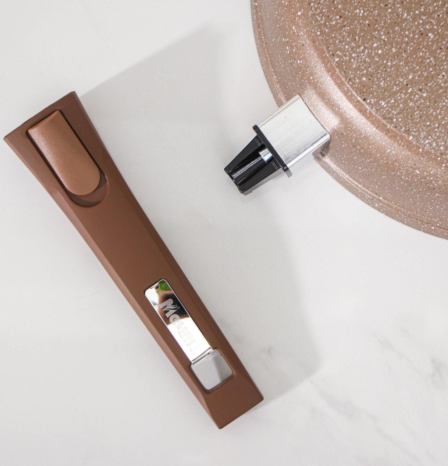 Сковорода «Гранит Brown», d=26 см, антипригарное покрытие, съёмная ручка, цвет МИКС