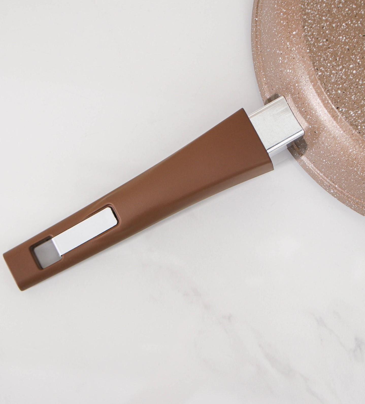 Сковорода «Гранит Brown», d=26 см, антипригарное покрытие, съёмная ручка, цвет МИКС