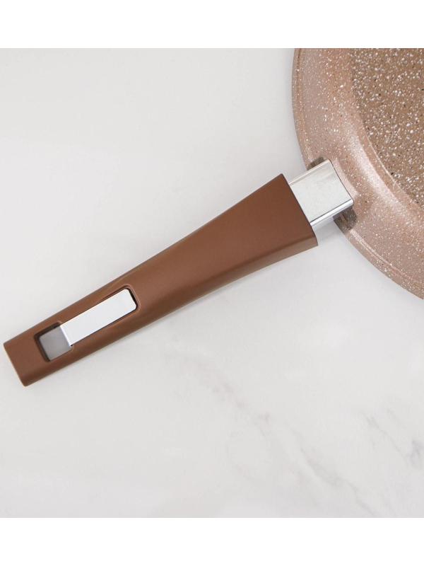 Сковорода «Гранит Brown», d=26 см, антипригарное покрытие, съёмная ручка, цвет МИКС