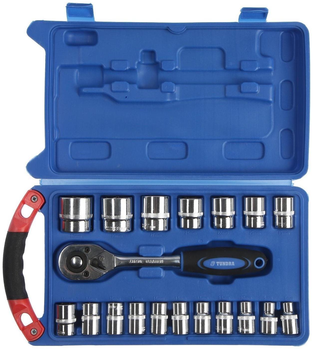 Набор инструментов в кейсе ТУНДРА, подарочная упаковка 