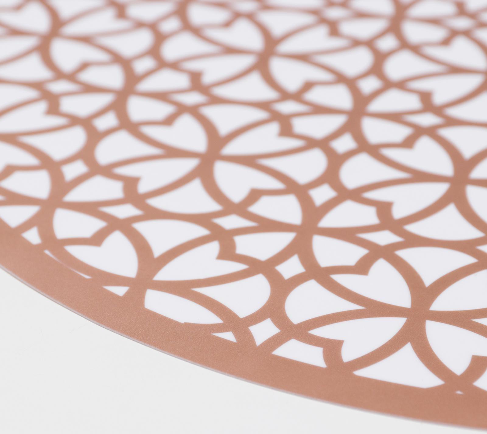 Салфетка сервировочная на стол «Шарм», 38×38 см, цвет металлик коричневый