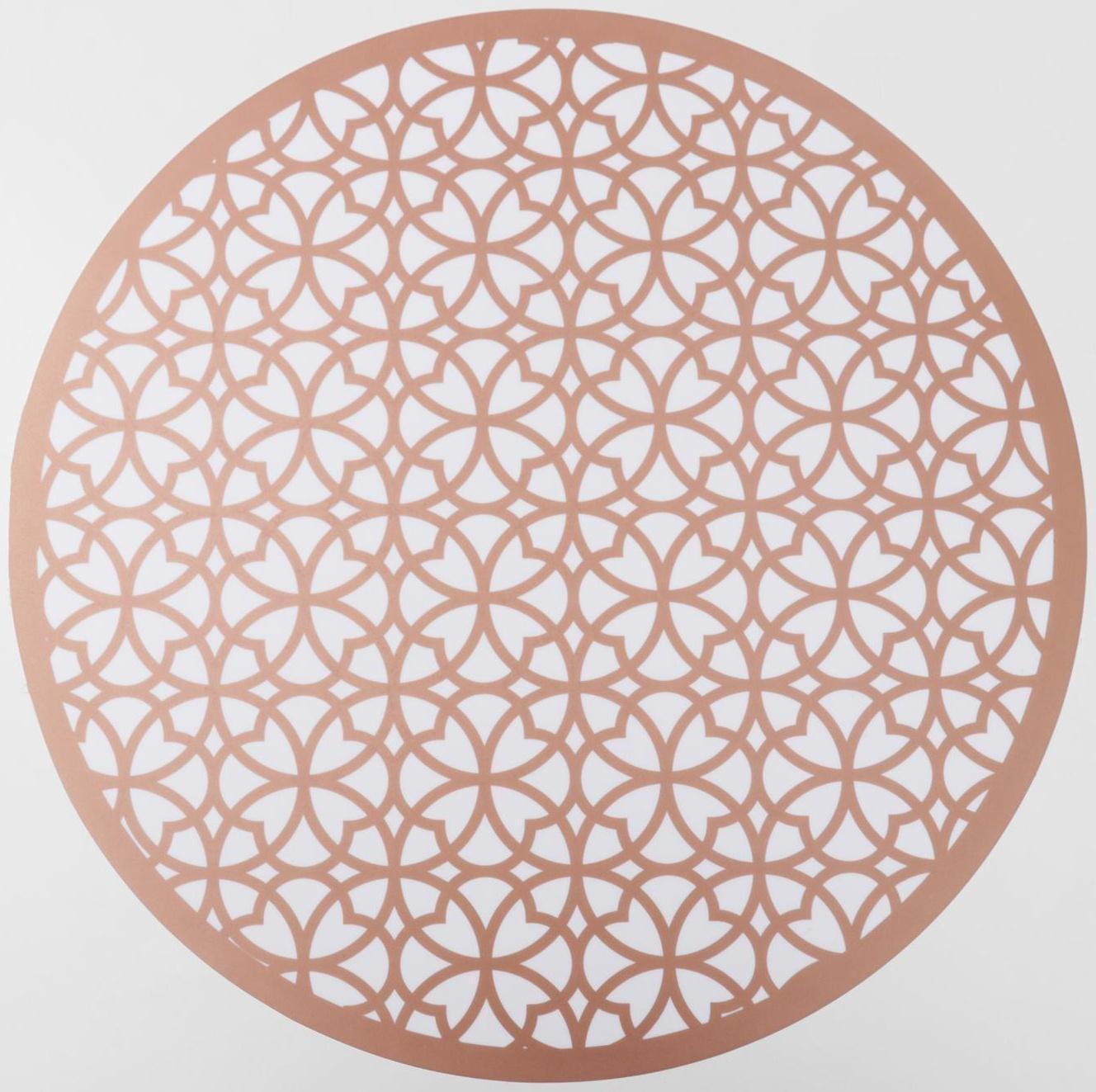 Салфетка сервировочная на стол «Шарм», 38×38 см, цвет металлик коричневый