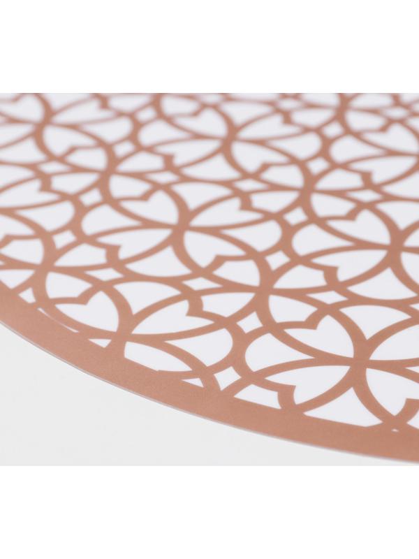 Салфетка сервировочная на стол «Шарм», 38×38 см, цвет металлик коричневый