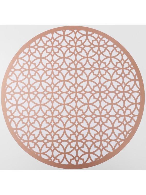 Салфетка сервировочная на стол «Шарм», 38×38 см, цвет металлик коричневый