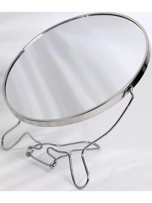 Зеркало складное-подвесное, двустороннее, с увеличением, d зеркальной поверхности 18,5 см, цвет серебристый