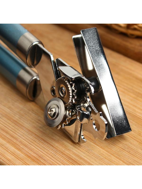 Нож консервный Доляна Lаgооnа, 19 см, нержавеющая сталь, цвет голубой металлик