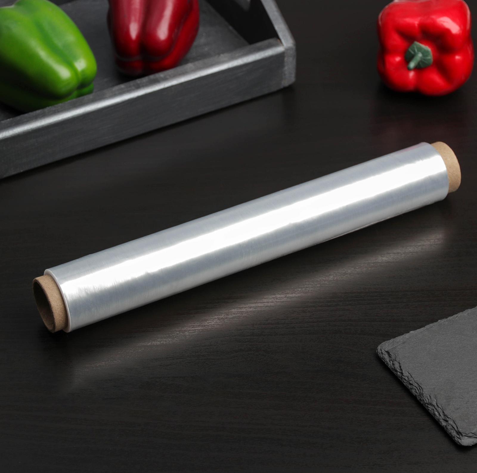 Плёнка пищевая Доляна, 30 см × 300 м, 8 мкм, цвет белый