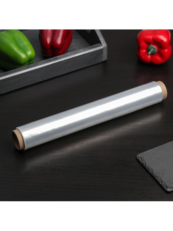 Плёнка пищевая Доляна, 30 см × 300 м, 8 мкм, цвет белый