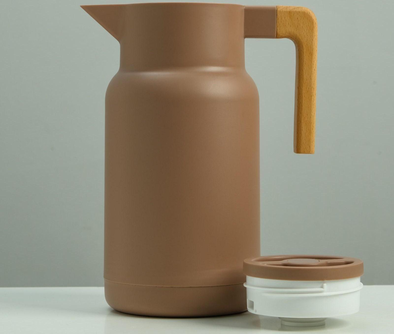 Термос-кофейник 1 л, стеклянная колба, 25 х 18 х 20 см, микс