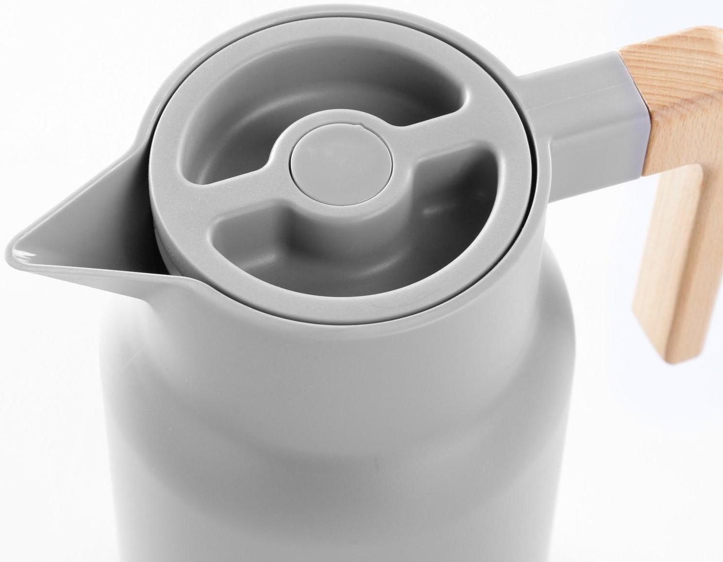 Термос-кофейник 1 л, стеклянная колба, 25 х 18 х 20 см, микс