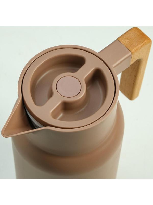 Термос-кофейник 1 л, стеклянная колба, 25 х 18 х 20 см, микс