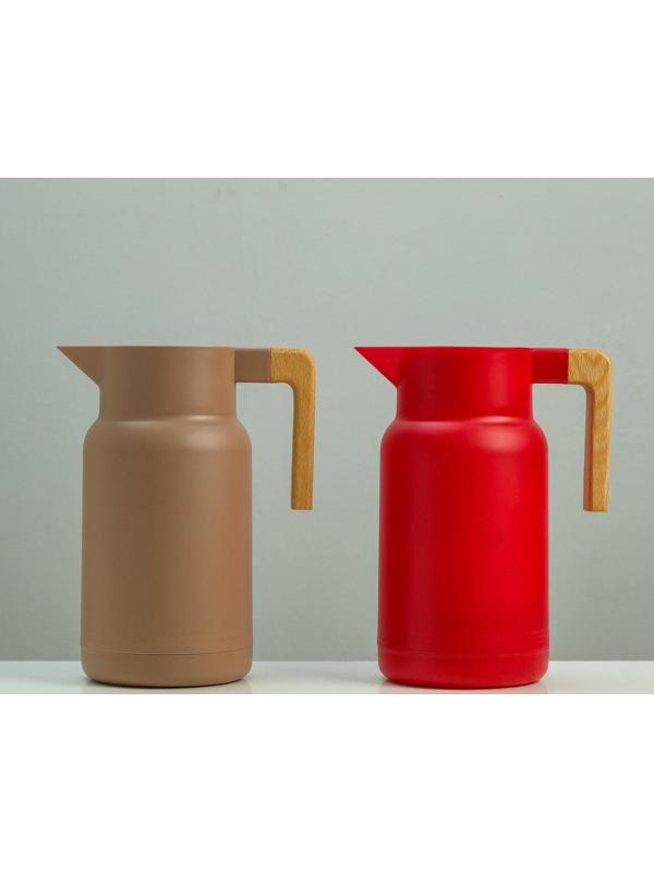 Термос-кофейник 1 л, стеклянная колба, 25 х 18 х 20 см, микс