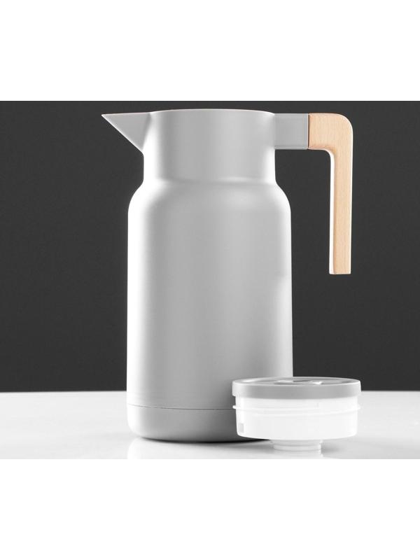 Термос-кофейник 1 л, стеклянная колба, 25 х 18 х 20 см, микс