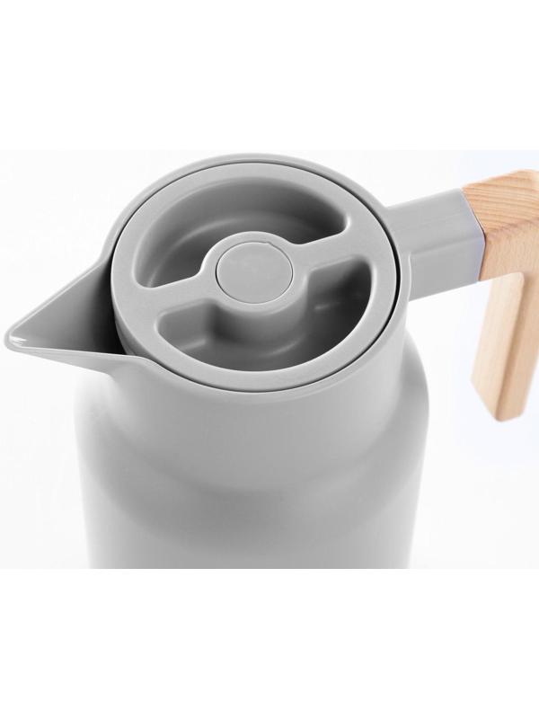 Термос-кофейник 1 л, стеклянная колба, 25 х 18 х 20 см, микс