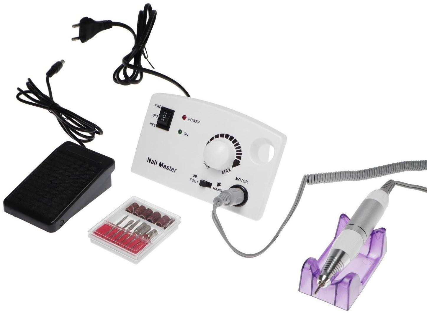 Аппарат для маникюра и педикюра JessNail JD4500 BL, 30 000 об/мин, 35 Вт, белый