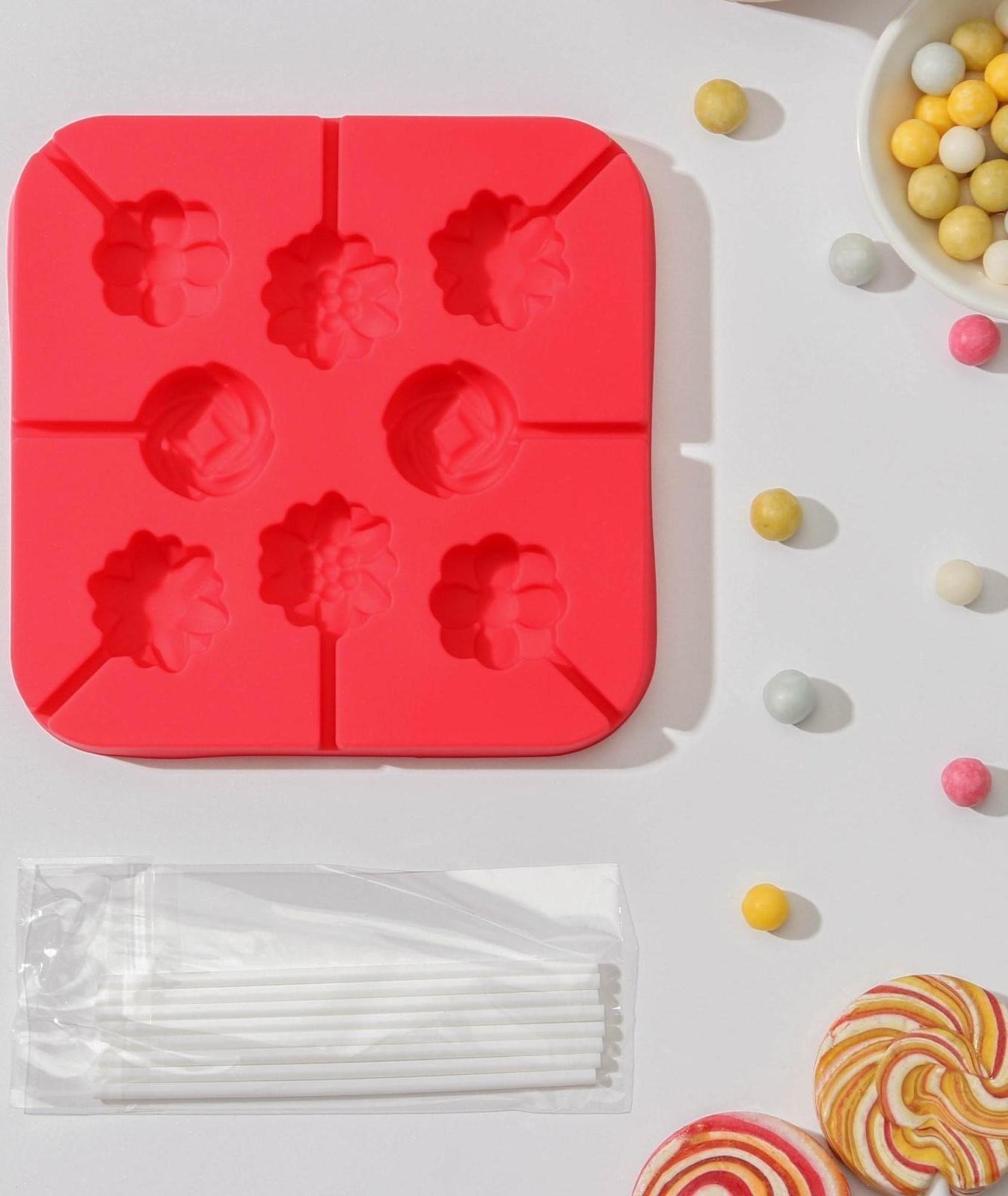 Форма для леденцов Доляна «Летний полдень», 12,5×12,5×1,5 см, 8 ячеек, цвет МИКС