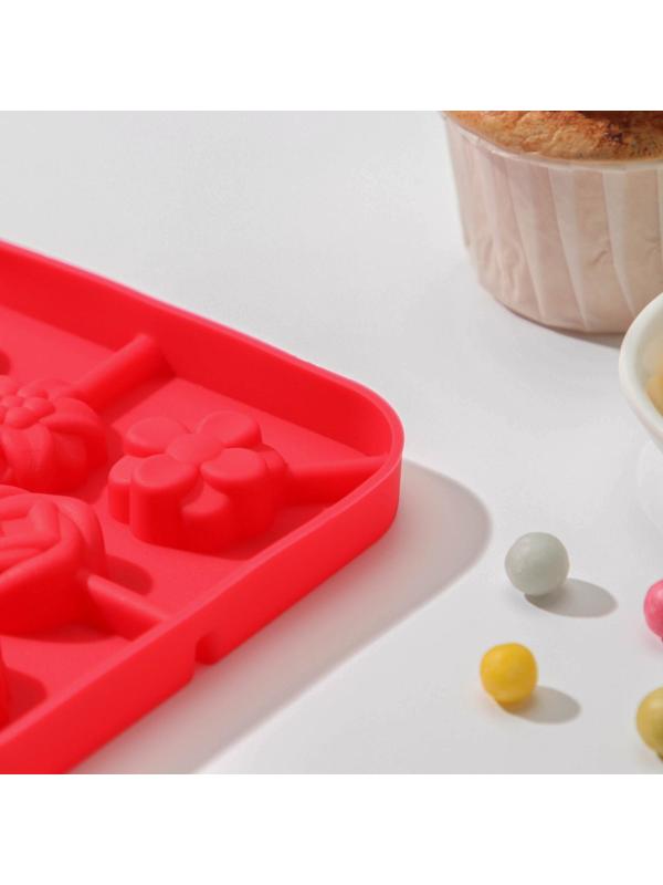 Форма для леденцов Доляна «Летний полдень», 12,5×12,5×1,5 см, 8 ячеек, цвет МИКС