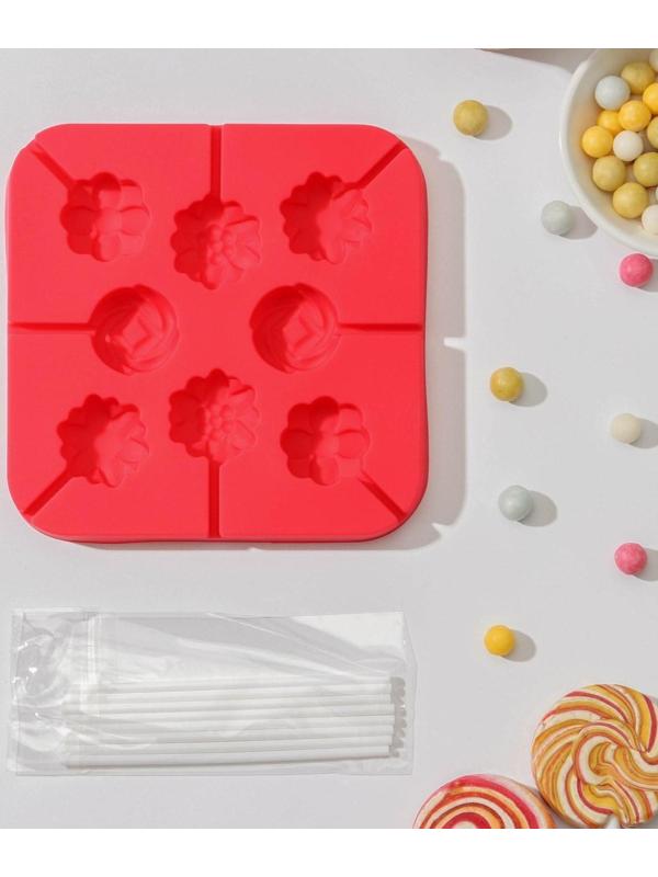 Форма для леденцов Доляна «Летний полдень», 12,5×12,5×1,5 см, 8 ячеек, цвет МИКС