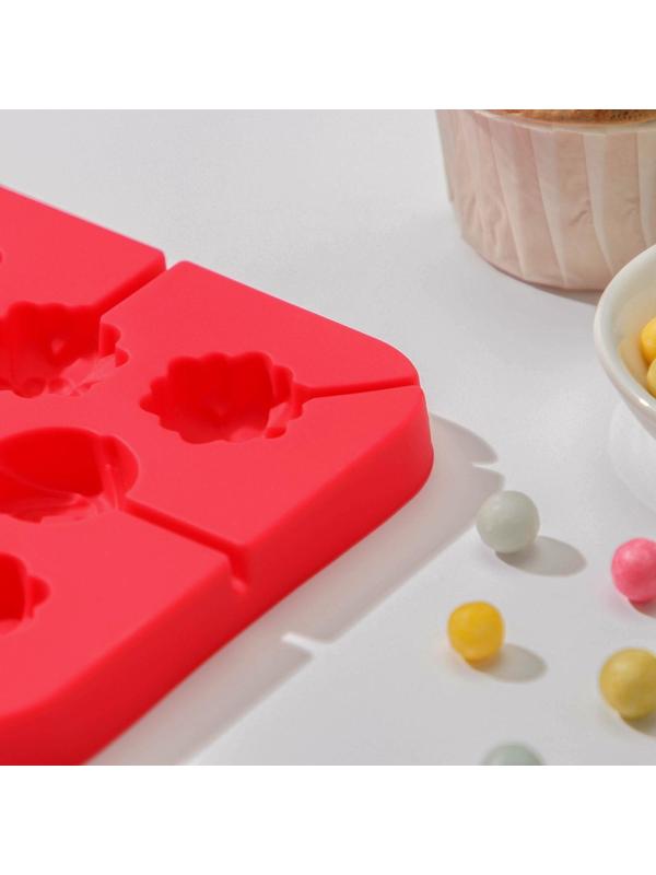 Форма для леденцов Доляна «Летний полдень», 12,5×12,5×1,5 см, 8 ячеек, цвет МИКС