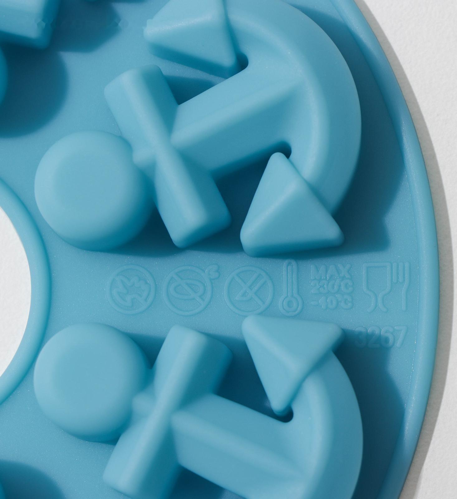 Форма для льда и кондитерских украшений Доляна «Якорь», 20,5×13,5×1 см, силикон, 10 ячеек, цвет МИКС